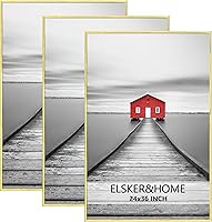 Vista 7 de ELSKER&HOME Juego de 3 Marcos para Póster 18x24, Marco de Fotos Blanco para Montaje en Pared Horizontal o Vertical, Resistente y a Prueba de Arañazos