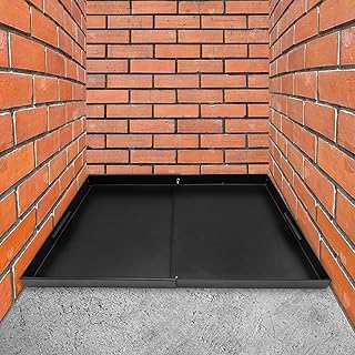 Uniflasy Adjustable Fireplace Tray Ash Pan for Ash Collection, Galvanized Steel Ember Holder Inside Fireplace Accessories, Expandable Ash Pan Up to 31" Fireplace Grates Pan with Handles, Black