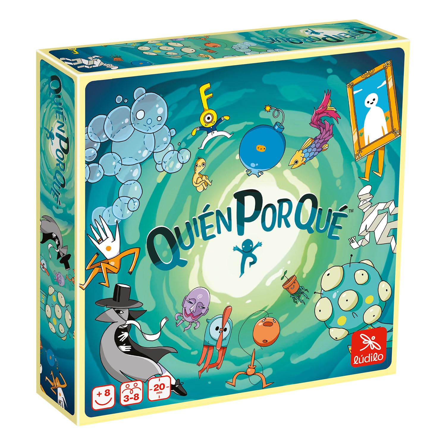 Ludilo - Quién por Qué | Juegos De Mesa Niños 8 Años O Más | Juegos Educativos De 3 A 8 Jugadores | Juegos De Cartas 20 Min | Regalos Niños 8 Años O Más