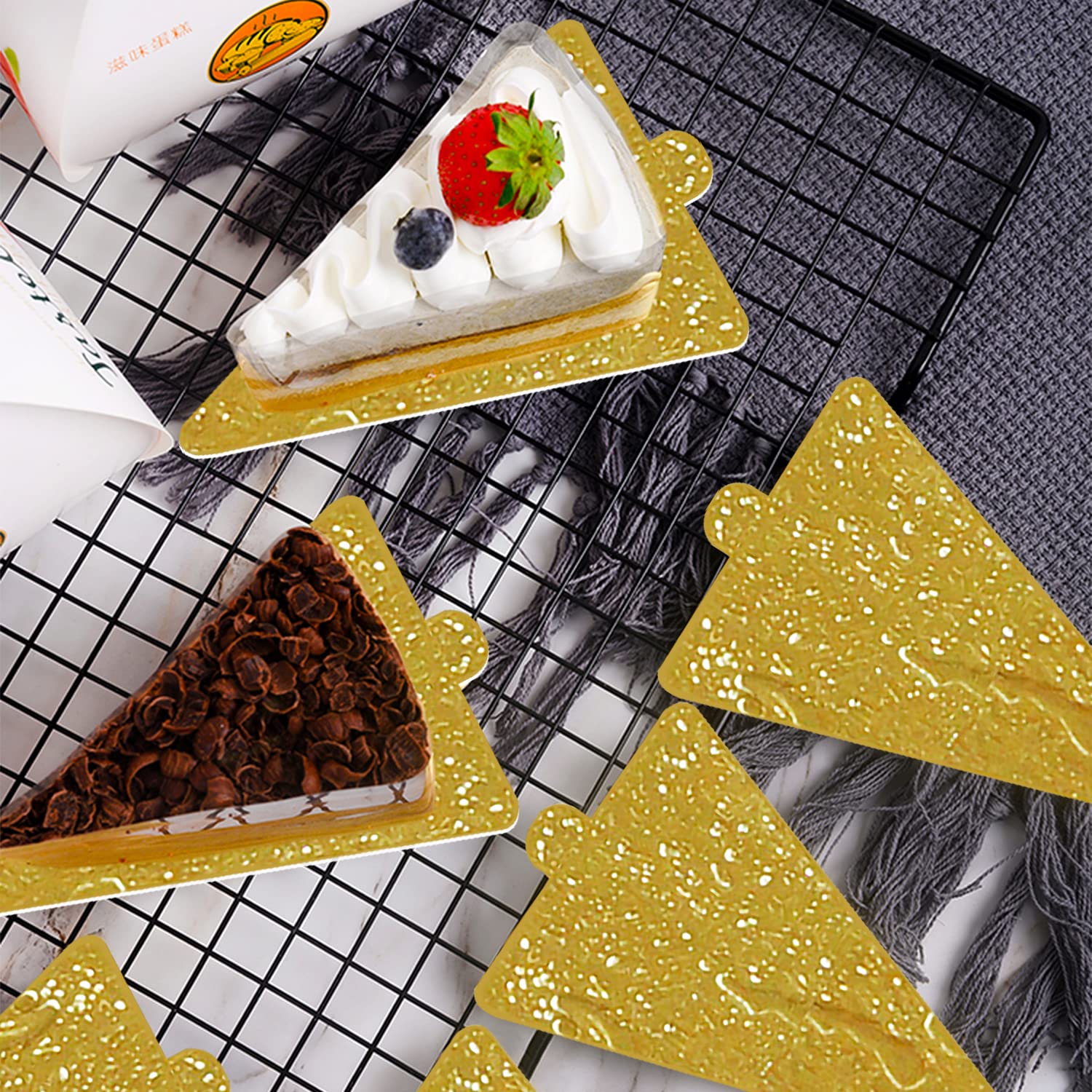 10 Piezas De Bases Para Pasteles, Bases De Pasteles Dorados De 6, 8, 10