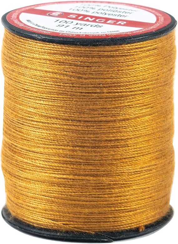 SINGER 67120 Blue Jean Thread, 100 Yards, Old Gold