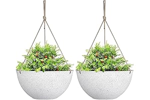 LA JOLIE MUSE Large Outdoor Hanging Planters for Plants - 13 Inch...