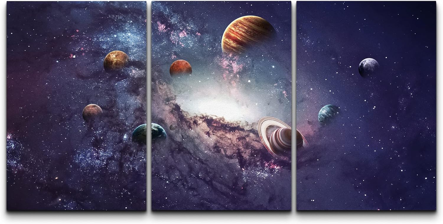 wall26 Planets Canvas Wall Art (Space/Planets Print Set)