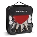 PRO-SPIN Ping Pong Paddles Set of 4 – ITTF Approved Carbon Table Tennis Rackets and Balls – Professional Quality Set with 8 Tournament-Grade Ping-Pong Balls (Red, 4-Player Set) gallery image