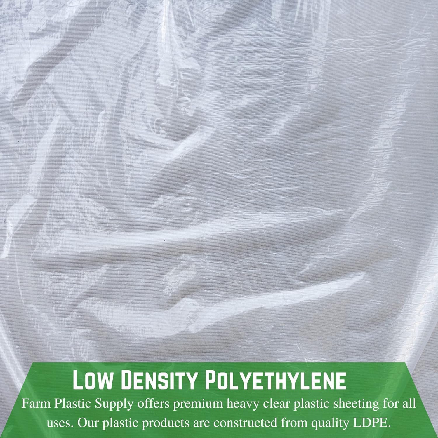 Farm Plastic Supply - UV Rated Clear Construction Plastic - 8 Mil - Construction Plastic Sheeting, Clear Plastic Sheeting, Polyethylene Film, Drop Cloth Vapor Barrier (13' x 100')
