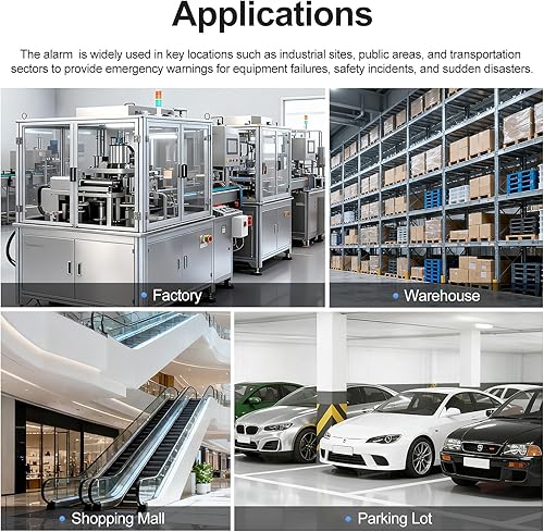 Miniatura 6 de Baomain MS-390 110V AC 0.93A Motor Siren - 125dB alarma industrial con carcasa metálica para sistemas de seguridad y alertas de emergencia