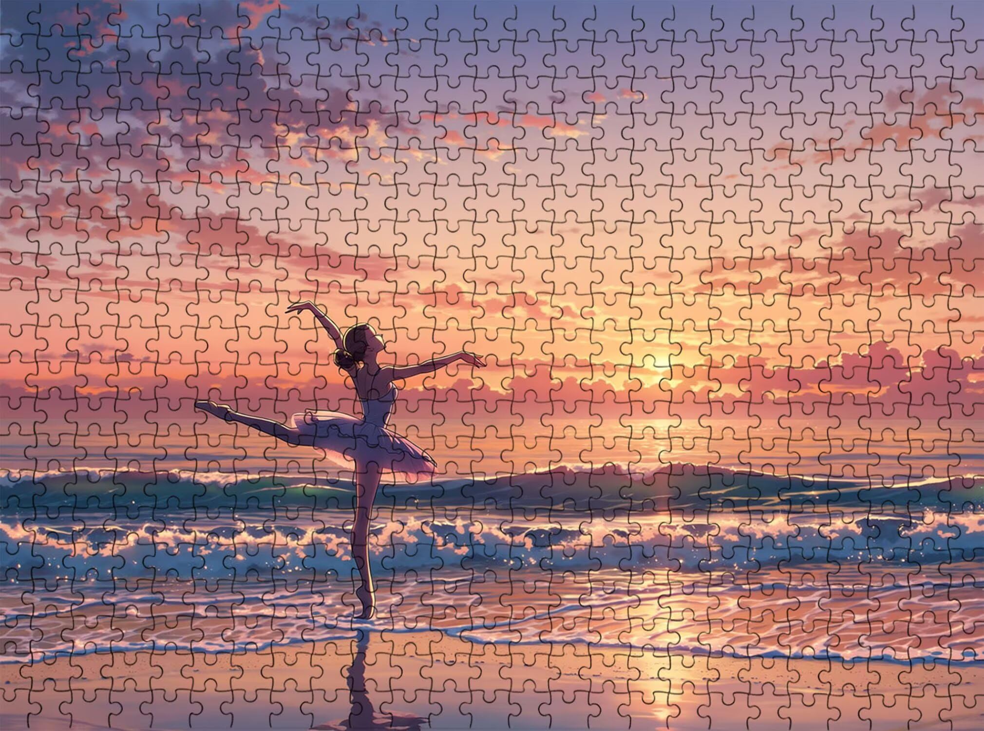 playa bailarines Puzzle de 1500 Piezas, Juego de Mesa Familiar de Madera - Rompecabezas Adultos para Toda La Familia,Rompecabezas Educativo DIY y Antiestrés - Con mapa de referencia, 87 x 57 cm f0-272