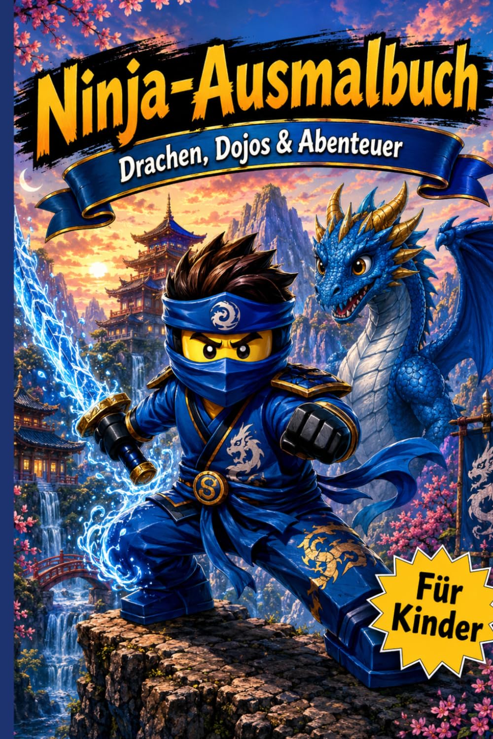 Ninja Ausmalbuch: Drachen - Dojos - Abenteuer - Ausmalspaß - Für Kinder