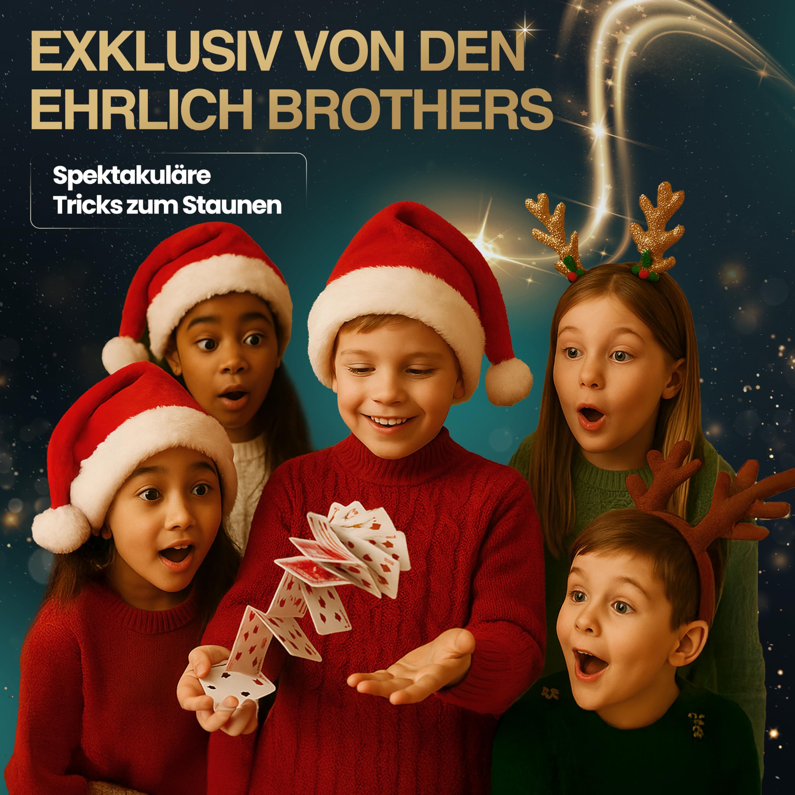 Ehrlich Brothers Adventskalender - Weihnachtskalender der Magie mit 24 Zaubertricks für Kinder ab 7 Jahren von Clementoni 59407