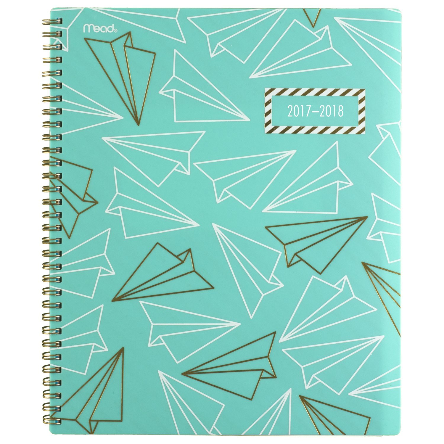 Mead Academic Weekly/Monthly Planner, July 2017 - June 2018, 8-1/2" x 11", Gold & Bold, Design Will Vary (CAW50825)