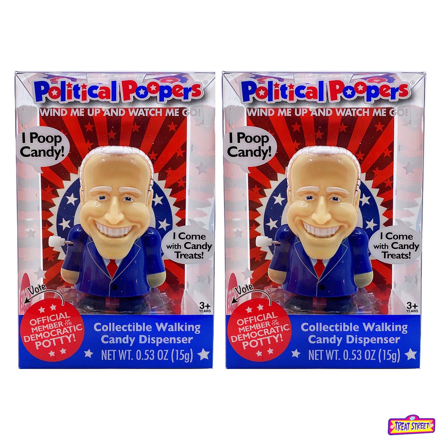 Political Poopers 2-Pack Biden Candy Dispenser