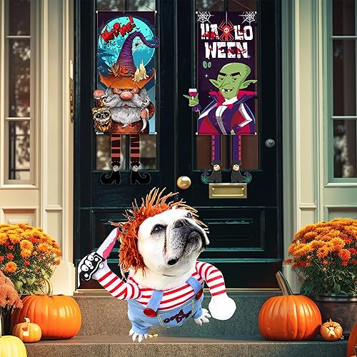 Miniatura 2 de Chucky - Disfraz divertido de muñeca mortal para perro, disfraz divertido para Halloween, Navidad, ropa de perro, disfraz de fiesta para perros