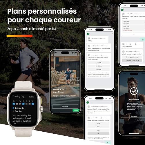 Amazfit Cheetah Running, 47 mm, Montre Intelligente avec GPS Double Bande, Navigation d'itinéraire et Cartes Hors Ligne, Moniteur de Fréquence Cardiaque, Alexa Intégré, Tutonomie de 14 Jours - 4