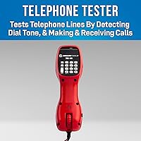 Vista 2 de Jonard Tools TBS-100 - Juego de probador de línea telefónica analógica con clips ABN, color negro