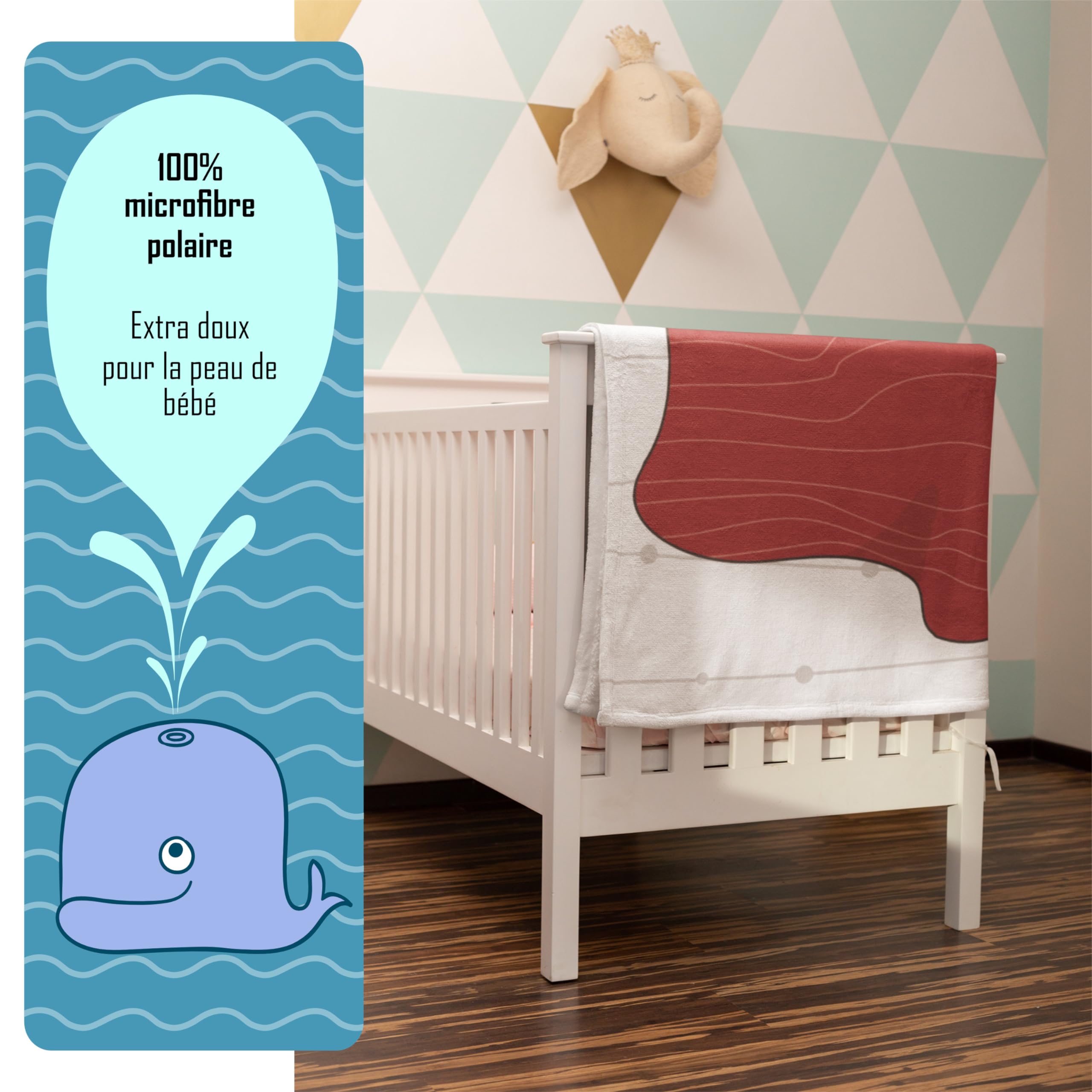 Zinello Design, Extra Soft Microfibre Fleece Baby Blanket 120 x 75 cm with Message of Love - Image 4