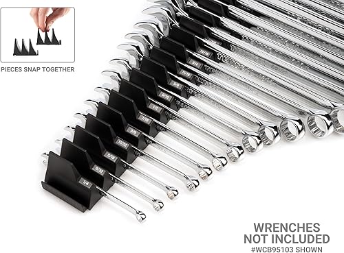 Miniatura 9 de TEKTON Juego de organizador ranurado modular de 80 herramientas (rojo)  OTM92280