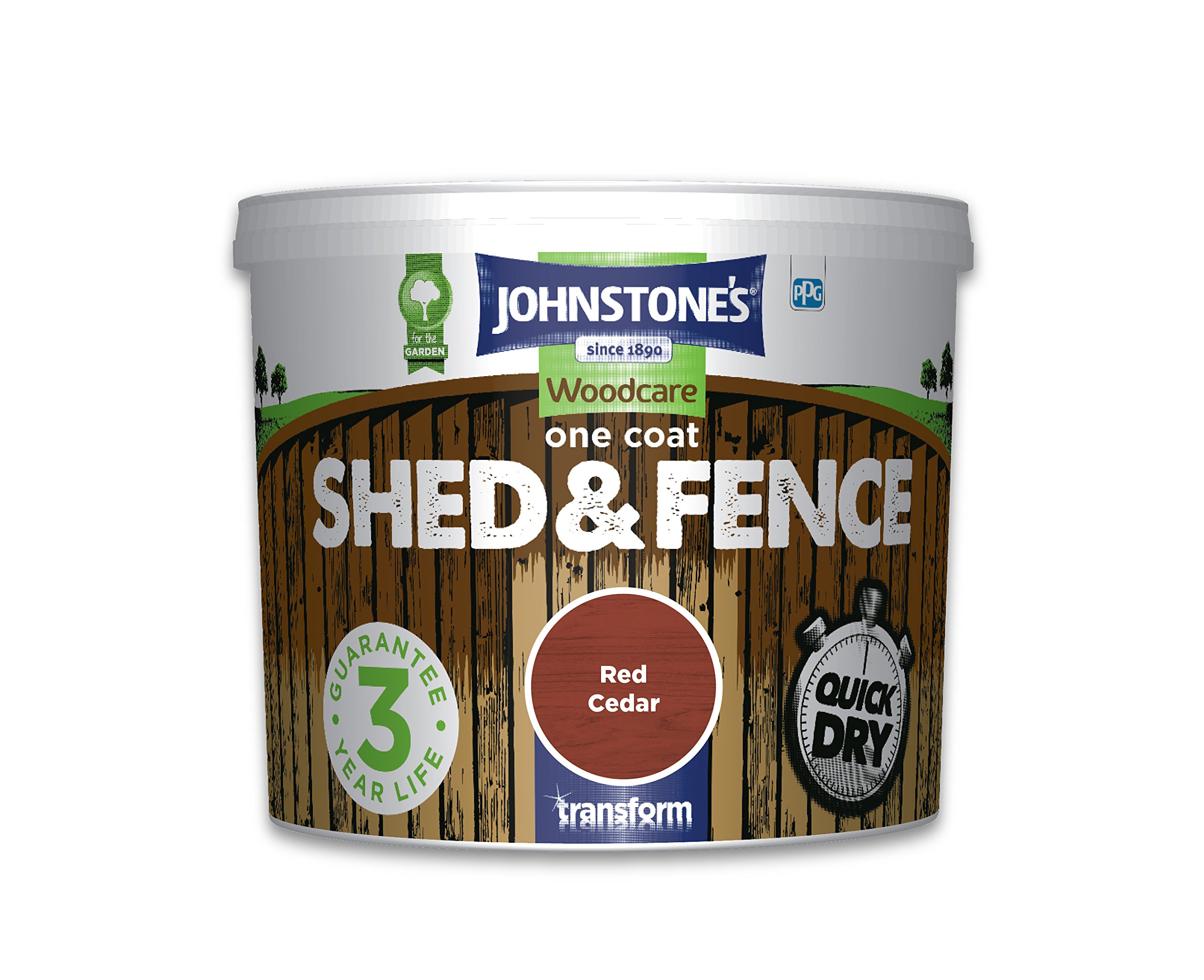 Johnstone's Woodcare One Coat Shed and Fence Treatment - Red Cedar 5L