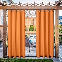 Vista 44 de NICETOWN 2 Paneles de Cortinas para Exteriores Extra Anchas Impermeables y a Prueba de Viento, Bordes Superior e Inferior con Ojales Antióxido
