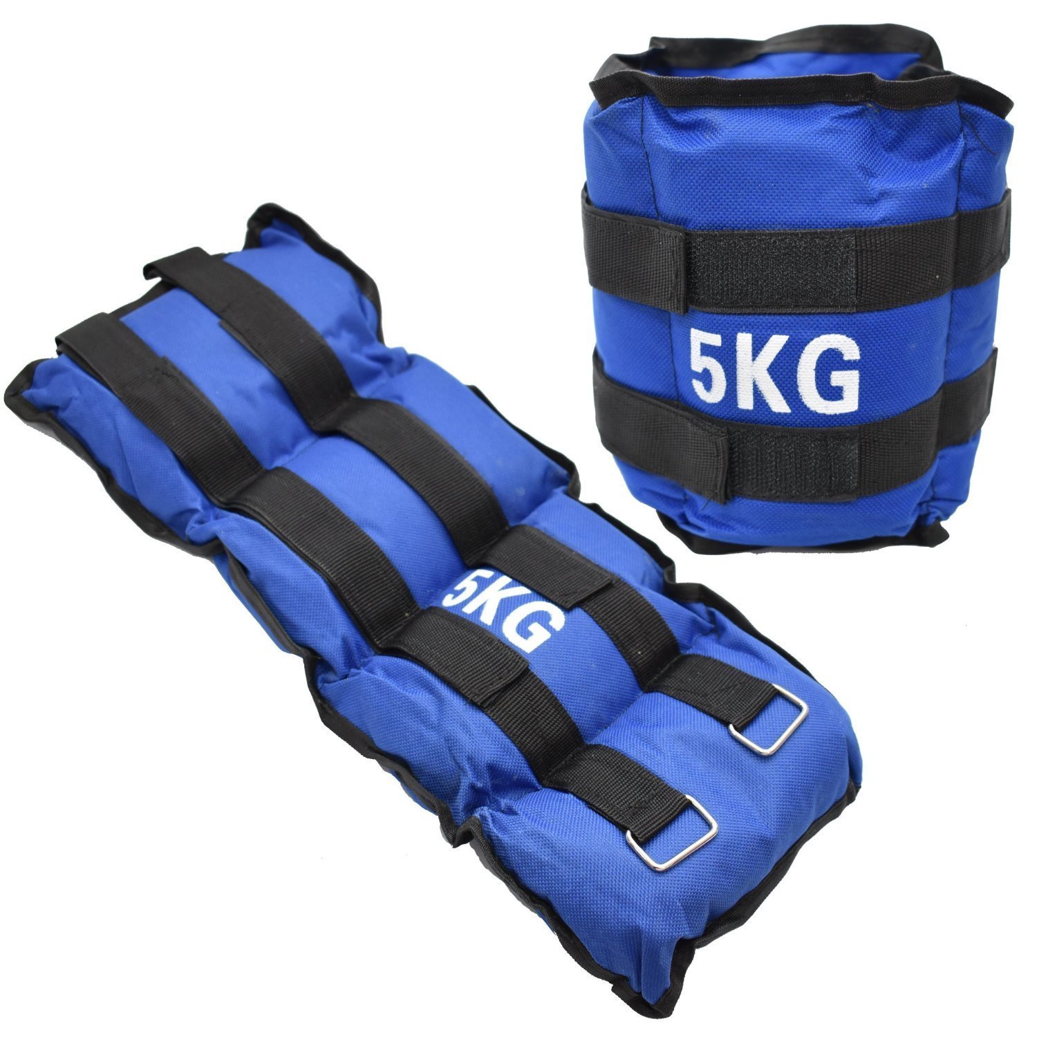 1kg 2kg 3kg 4kg 5kg 6kg Blue Wrist Or Ankle Weights For Exercise Fitness Gym Resistance Stength Training & Running (5Kg = 2 x 2.5Kg)