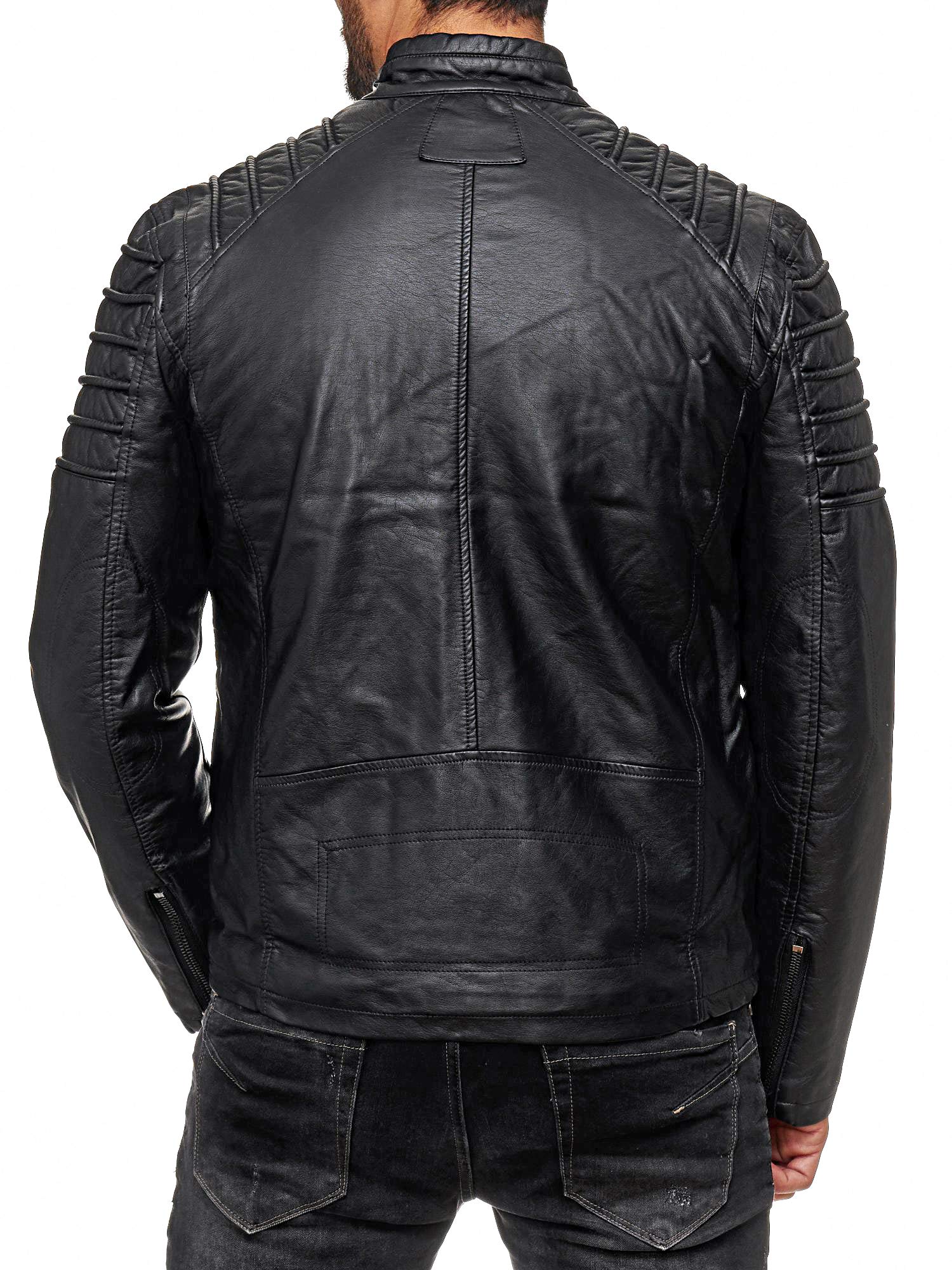 RED BRIDGE Chaqueta Moderna de Transición en Cuero Sintético para Hombre