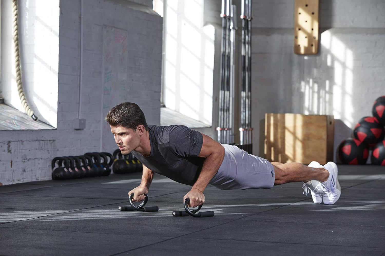 Adidas ADAC-12231 BLK Push Up Bar Strength Training