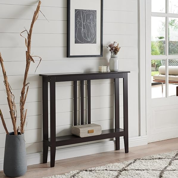 Ultra Slim Espresso Hallway Table