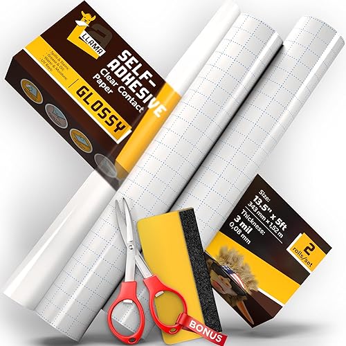 lear Papel de contacto de 13.5 x 5 piesrollo, multiusos, paquete de 2 rollos autoadhesivos