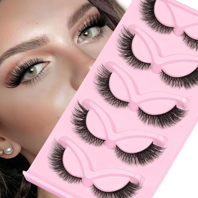 Veleasha Cílios Postiços Cat Eye Fox Eye C Curl Fluffy Wispy Dreamy