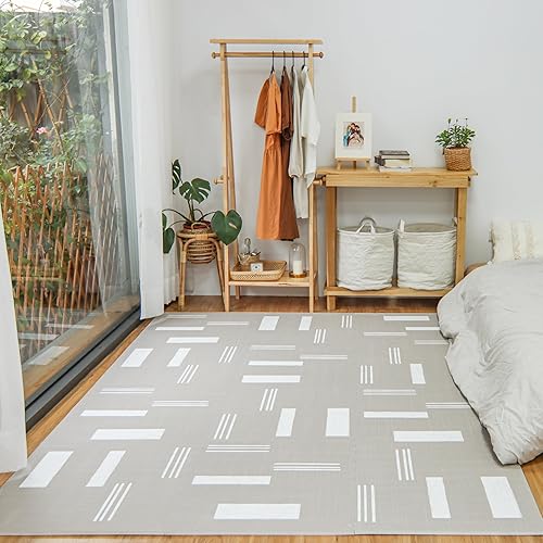 Miniatura 5 de Alfombra de juego para bebé para suelo - Nira (3.7 x 5.5 pies) - Tapete de juego de espuma EVA prémium para bebés y niños pequeños (de 0 a 5 años) -