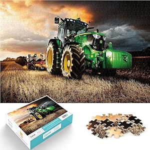 puzzles 1000 pieces Tractor wheat harvester jigsaw puzzle adults kids