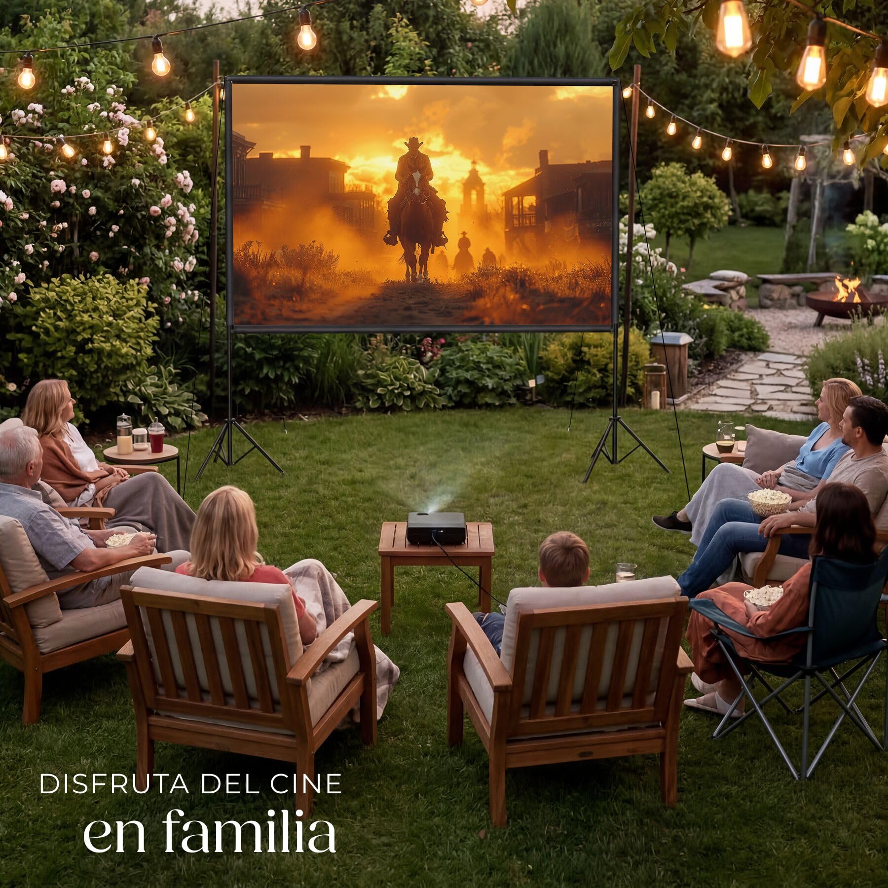 tectake® Pantalla Proyector 101 Pulgadas 16:9 Portátil, Pantalla para Proyector HD, Tela para Proyector Resistente, Plegable, Bolsa de Transporte - 310 x 220 cm