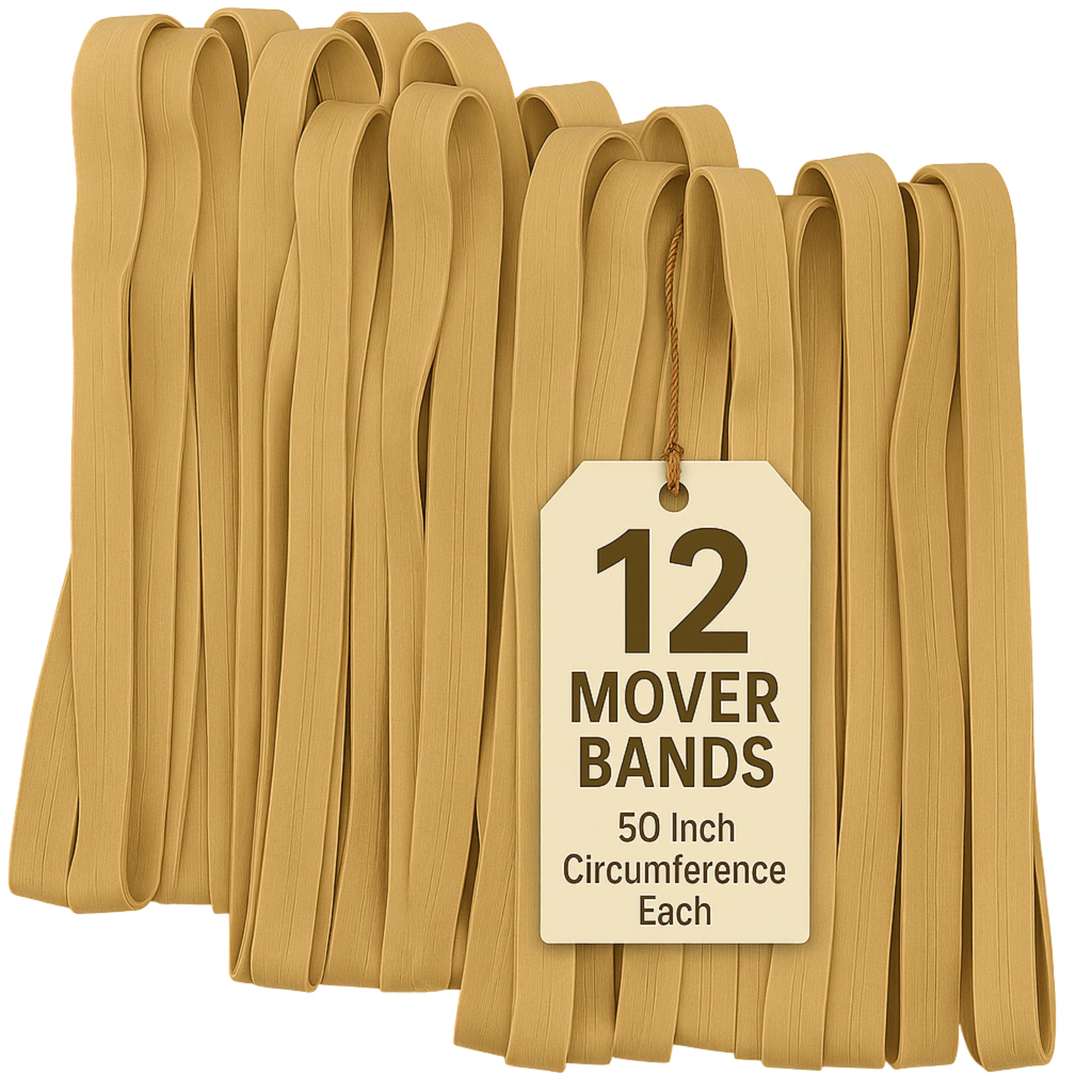 Kitchentoolz 家具ラバーバンド 長さ25インチ 大型工業用ラバームーバーバンド パレットバンドまたは移動ブランケットバンド 12本パック