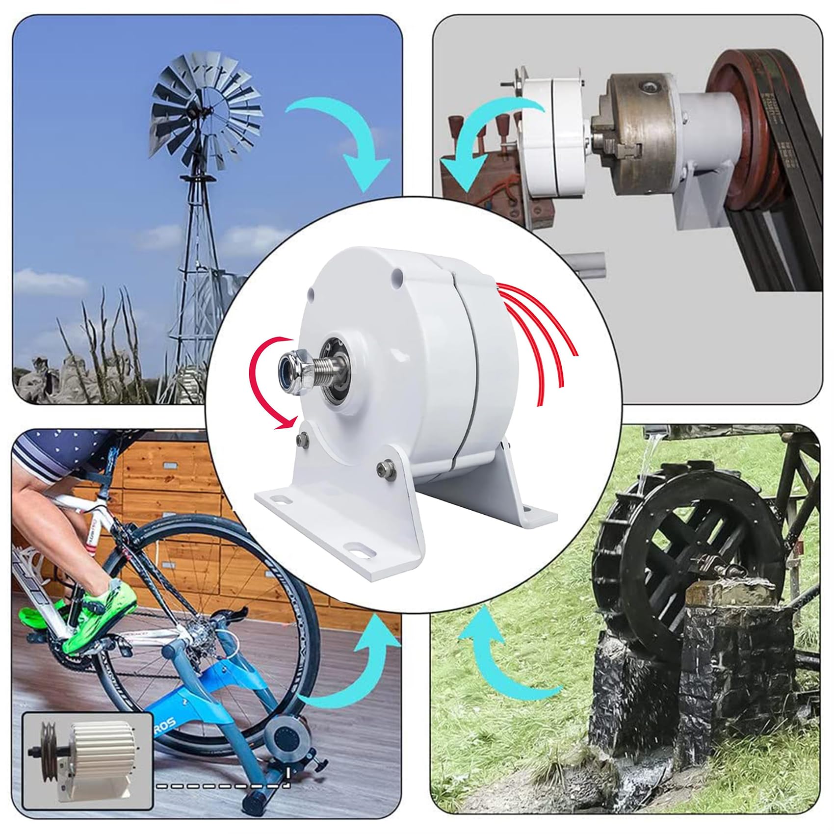 Generatore Eolico Verticale, 8000 W 12 V Senza Ingranaggi, Kit Portatile A Magneti Permanenti, Facile Da Installare per Campeggio, Camper, Giardino E Avventure All'Aria Aperta.