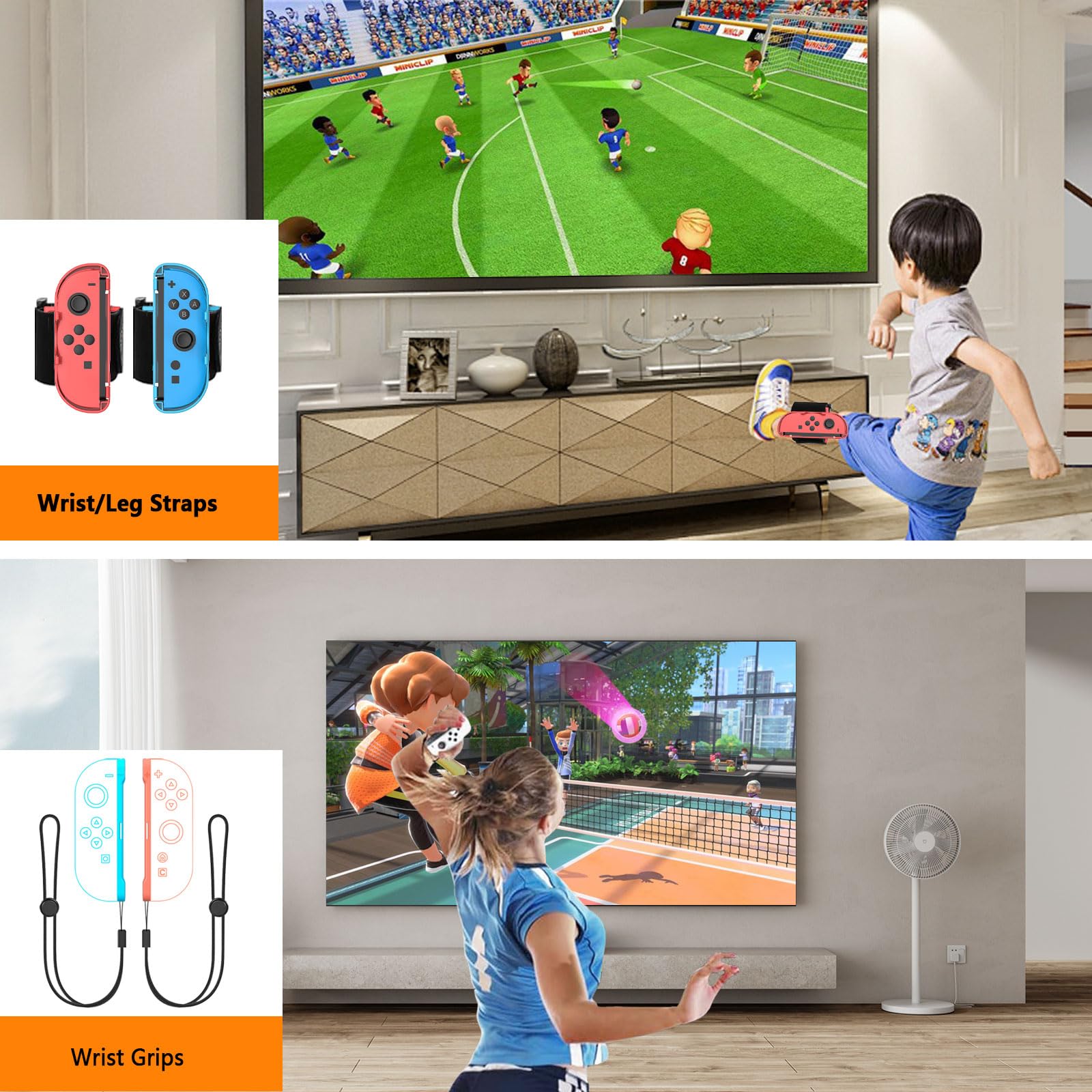 Accessori per Switch 2 Sports Giochi - Nintendo Switch 2 Accessori sportivi Family Party Pack Kit con mazze da golf, racchetta da tennis, spade impugnature, Joycon Cinghie da polso Maracas Borsa