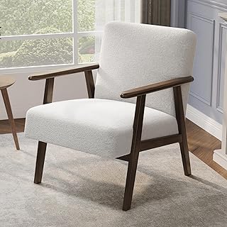Casaottima Teddy Velvet Accent Chair for Bedroom, Living Room Chair with...