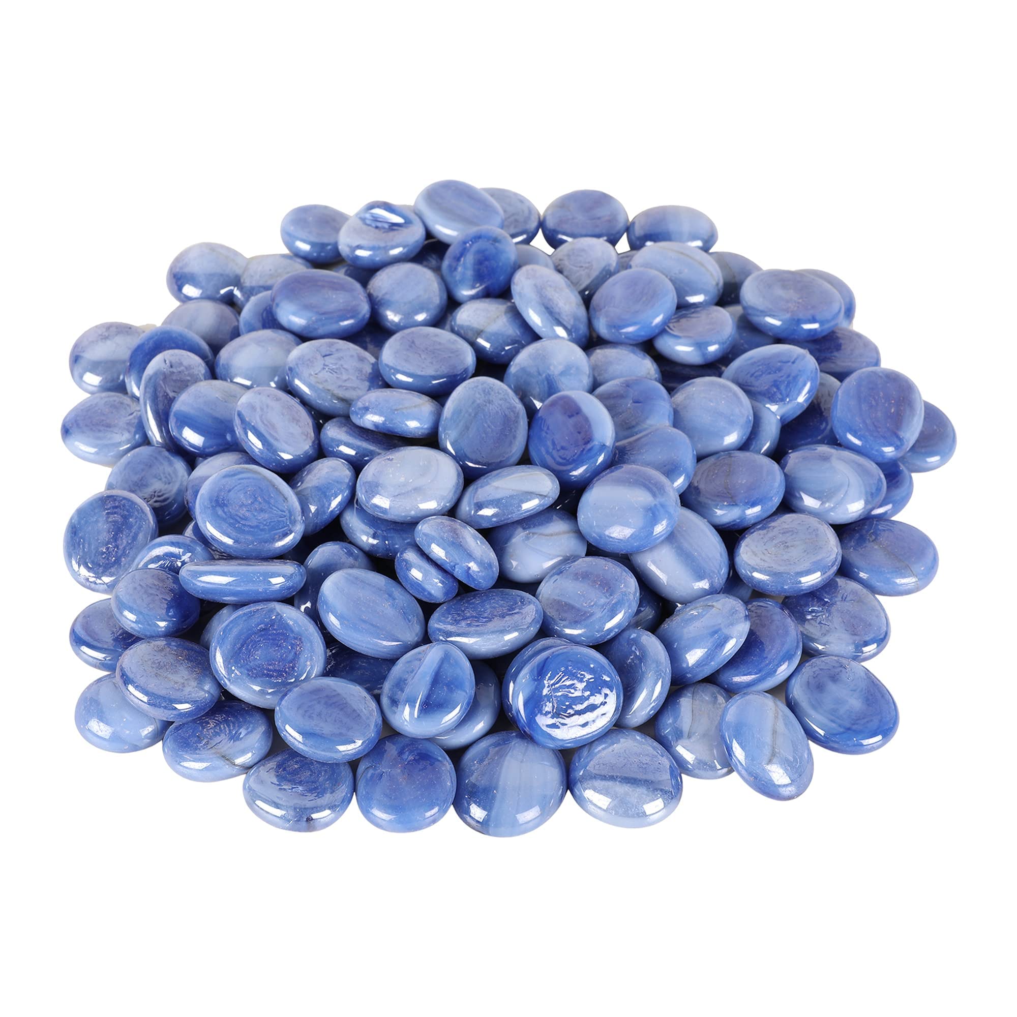 Power Stone Decorative Shiny Glossy Round Flower Glass Pebbles Kancha Stones for Vase Fillers Plant Pots Home Table Garden Fountain & Outdoor Decoration (Silk Blue, 2 Kg) (B09JM77WNJ) Amazon Price History, Amazon Price Tracker