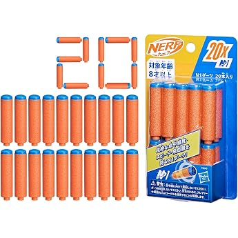 Hasbro (ハズブロ) Nerf N Series Exclusive N1 Darts, 20-Pack, Sports Shooting Toy, Indoor &amp; Outdoor Game, For Ages 8 and Up F8640 