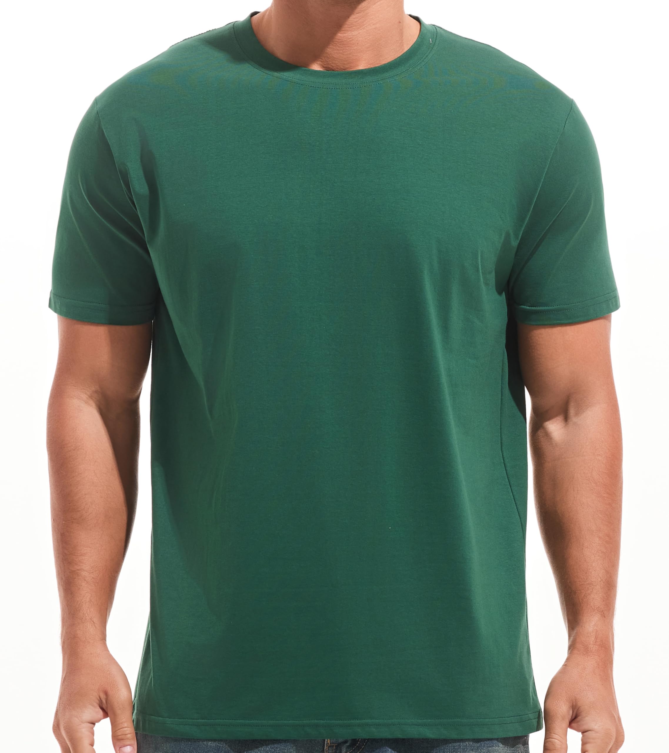 RONOMO Herren T-Shirt City Classic Micro Elastic Solid Color Bequemes Ice Feel T-Shirt