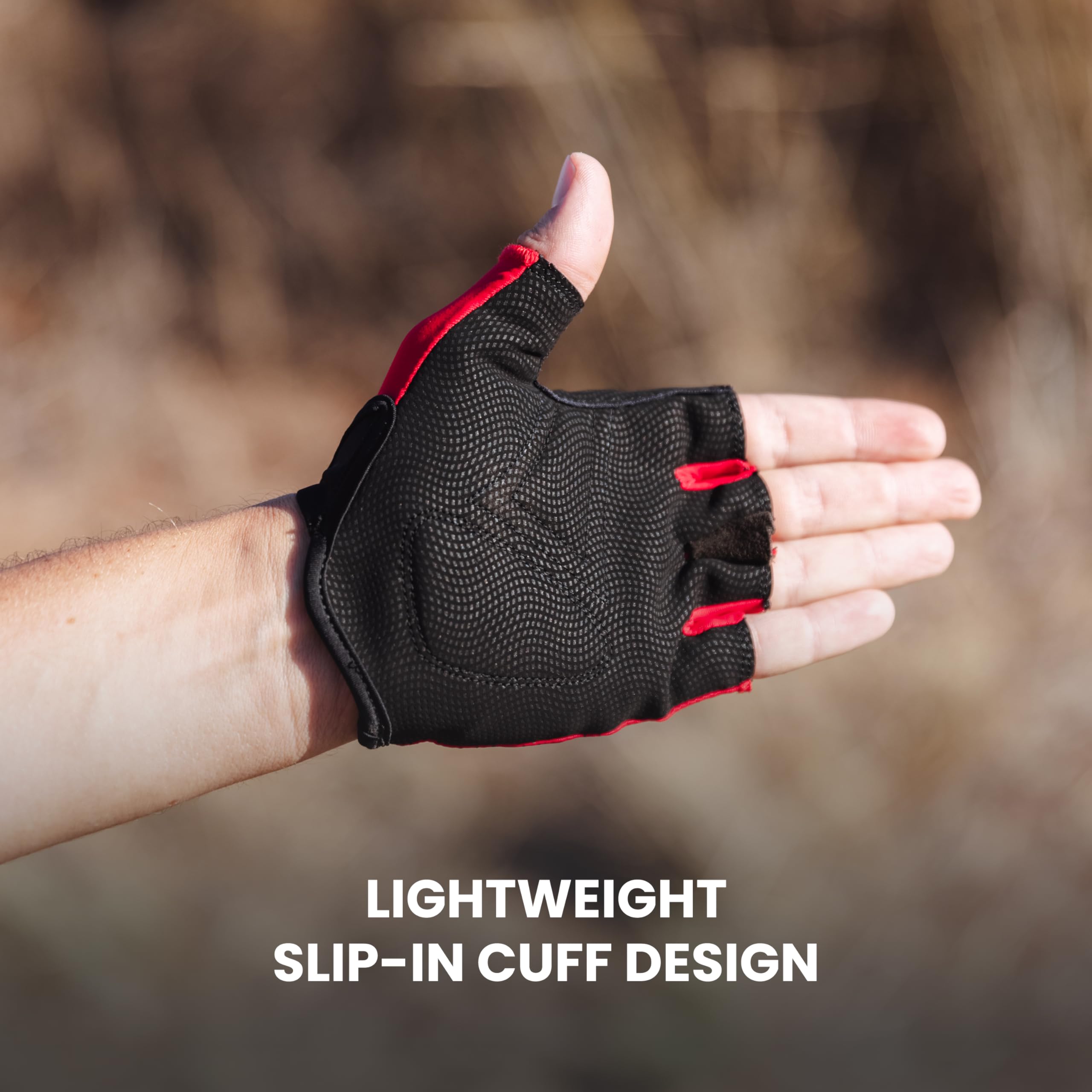 GripGrab Guantes de Ciclismo Ride de Hombre Guantes MTB Carretera Gravel Guantes Bici Verano Cortos con Acolchado
