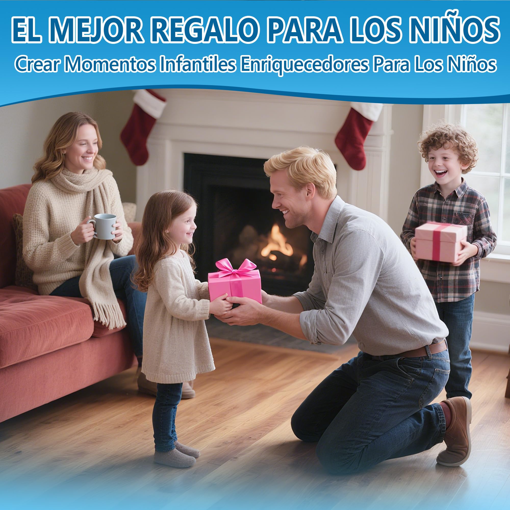 Charmofun Mini Drone para Niños, Mini Drone con Luces de Colores, Regalos Juguetes para Principiantes, Avión Teledirigido con Retención de Altitud, Volteos 3D y 3 Baterías (Azul)