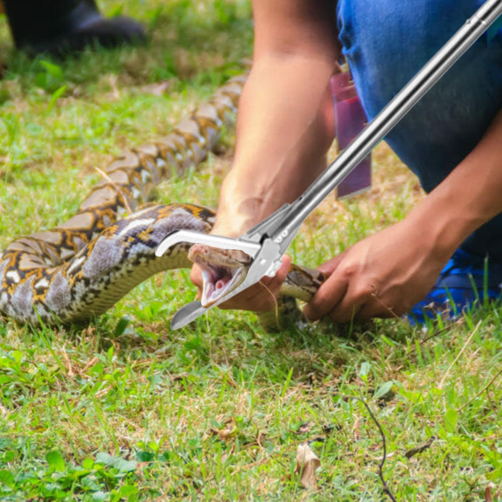 Outil de préhension de serpent – Outil de manipulation de serpent pliable, attrape-serpents télescopique | Outil de manipulation de serpent pour reptiles, pince à serpent extensible pliable pour