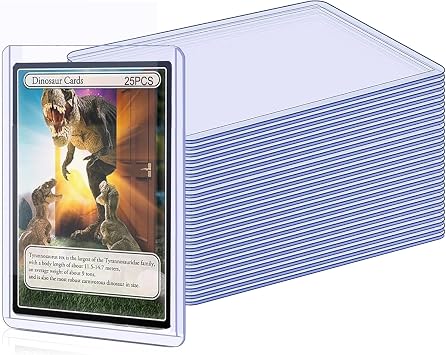Top loaders Hard Card Sleeves, 35PT Hard Plastic Trading Card Protectors, 3" x 4" Baseball Card Protector, Topload Card Holder Case for Football Card, Sports, MTG, Yugioh Card 25