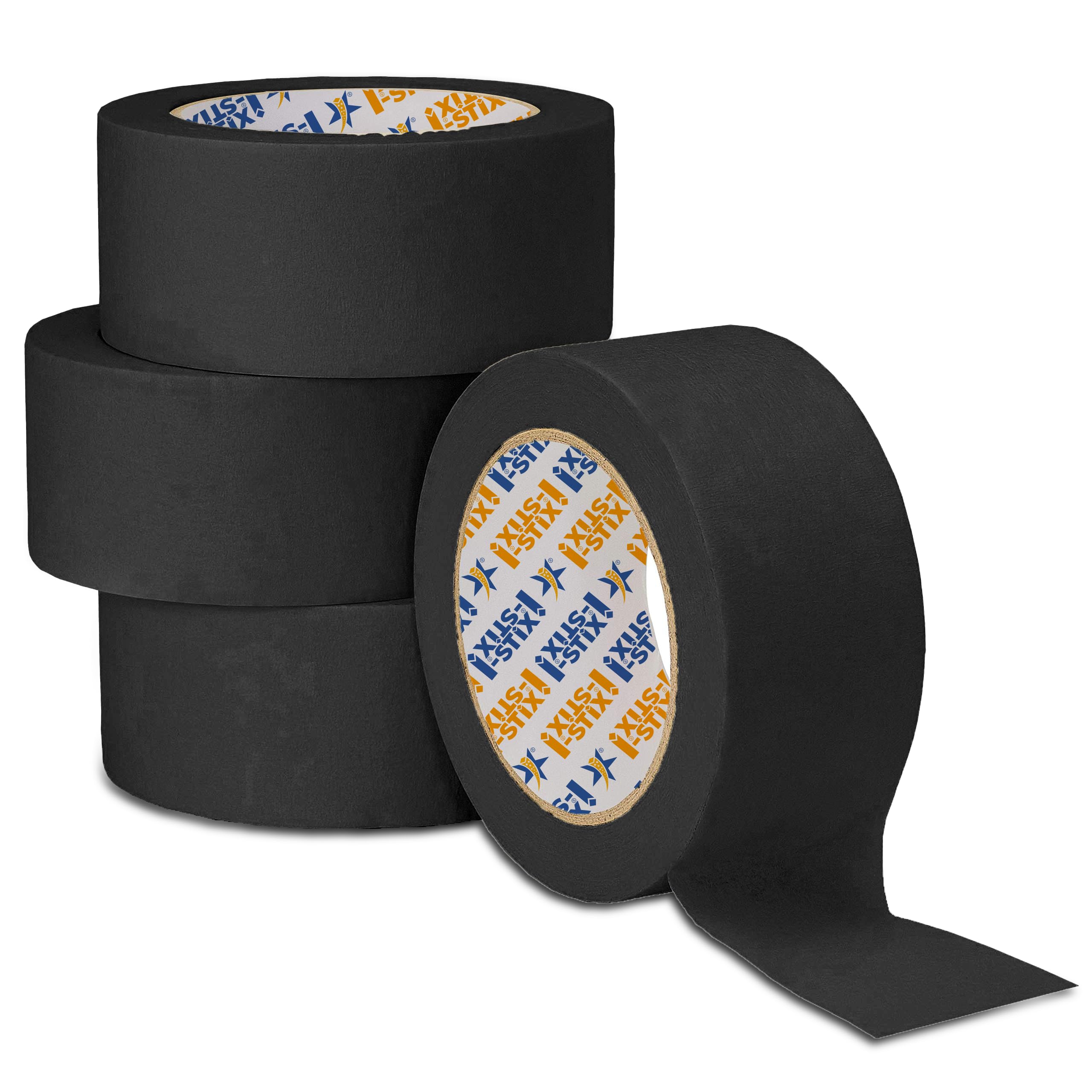 i-stix | Premium Masking Tape | 48MM x 20Y | Pack of 3 Rolls | Easy Tear Painters Tape Clean Removal, Painting Tape for Home, Office, Arts & Crafts, Multi-Surface- Off Black-image-16