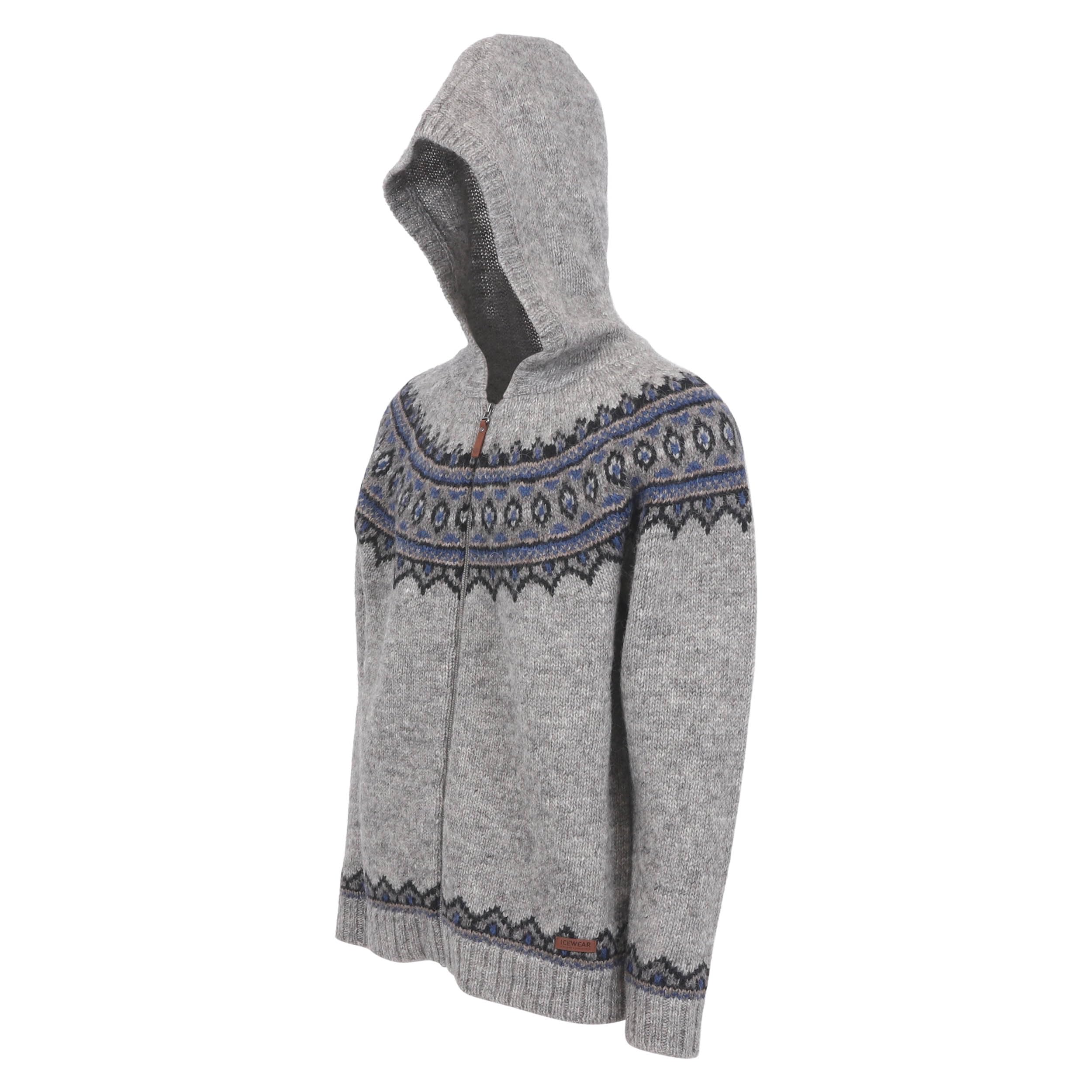 ICEWEAR Brynjudalur Woll-Cardigan – isländisches Design mit Zip & Kapuze