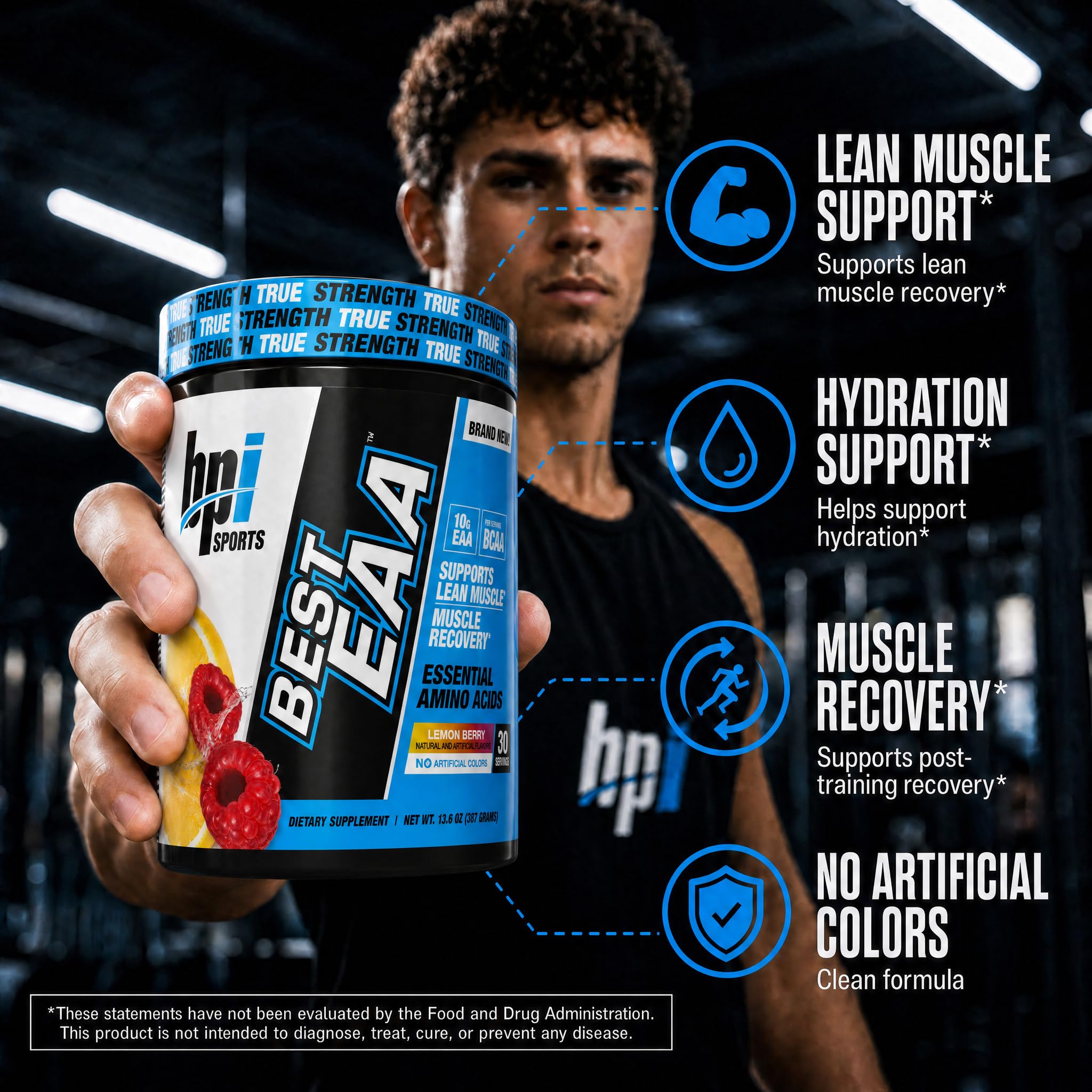 BPI Sports Essential Amino Acids EAA Powder - Pre, Intra & Post Workout Drink - BCAA Powder for Men & Women, EAA + BCAA + Hydration, Advanced Formula with 10g of EAA. (Lemon Berry) — Amazon image 4