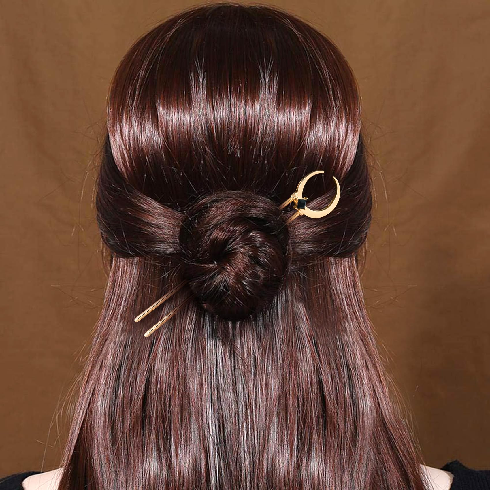 Amazon.com : 4 Pcs HINZIC Moon Hair Forks U Shape Metal French