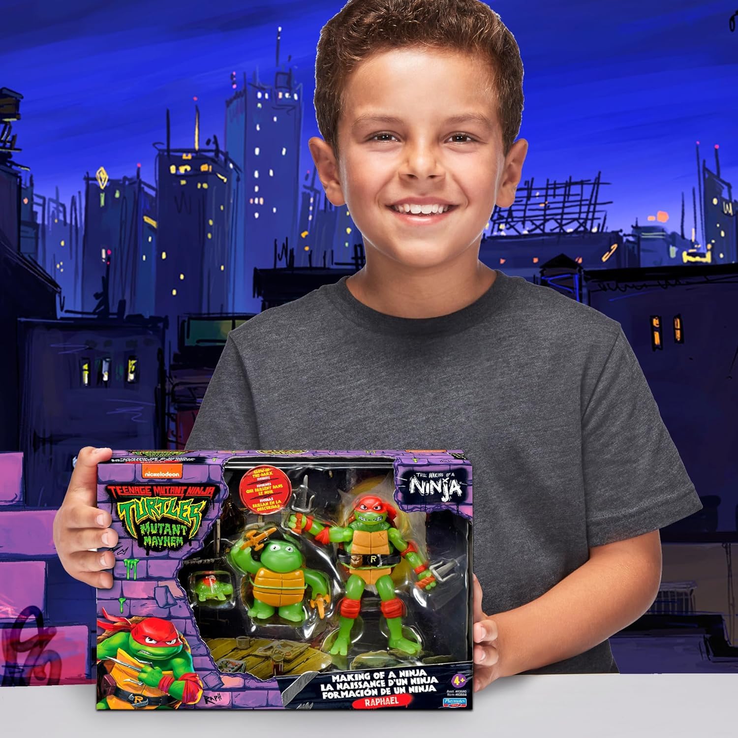 TORTUGAS NINJA - Pacote de evolução Raphael, inclui tartaruga pré