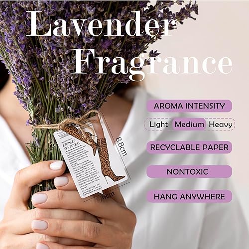 Miniatura 3 de Ambientador retro con estampado de leopardo y lavanda, 3 piezas, tacón alto de moda Lucky 8 Ball Cheetah Cars Aroma Ambientador para mujeres y