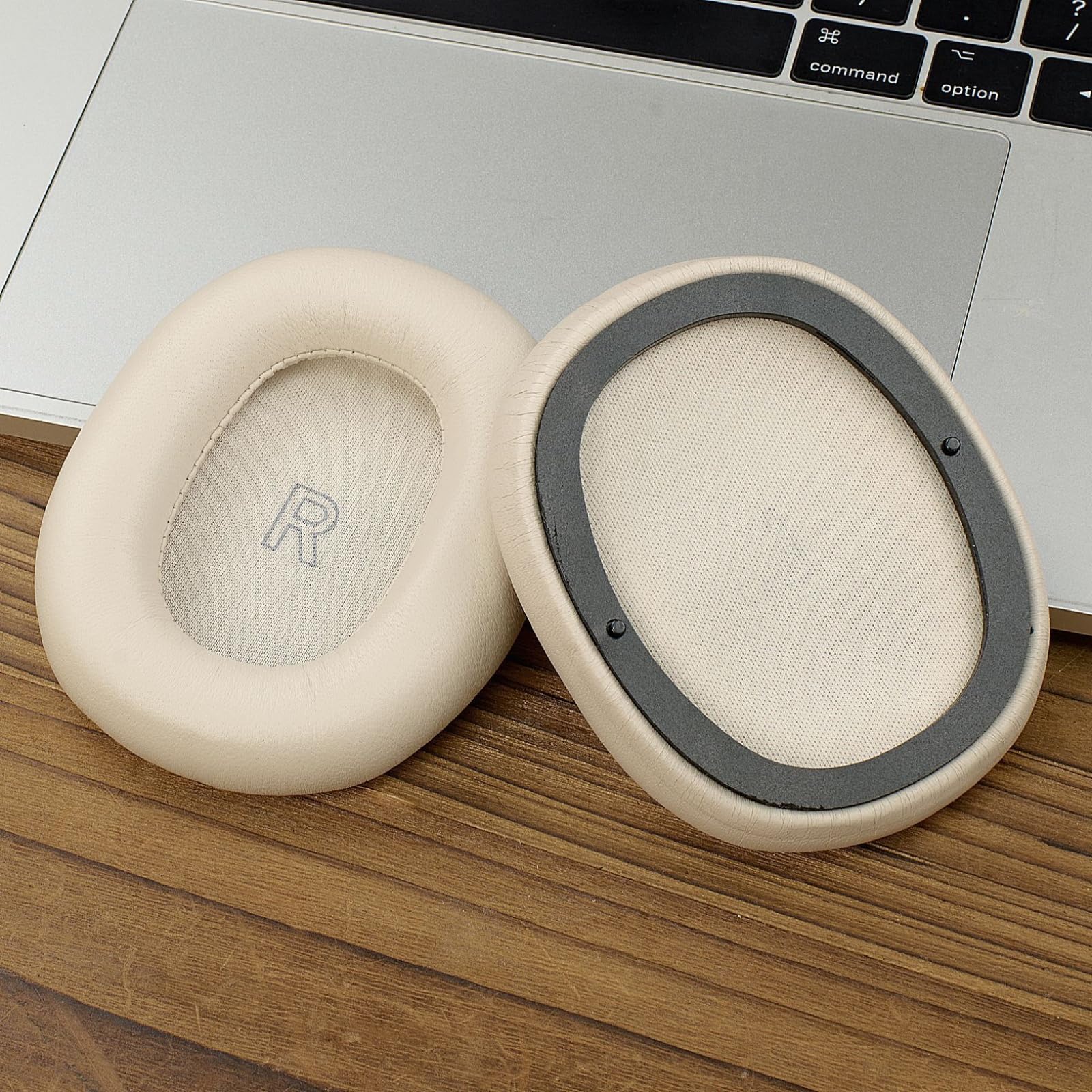 1 par de almohadillas de piel de oveja para auriculares H95, almohadillas de espuma viscoelástica, almohadillas de piel de oveja