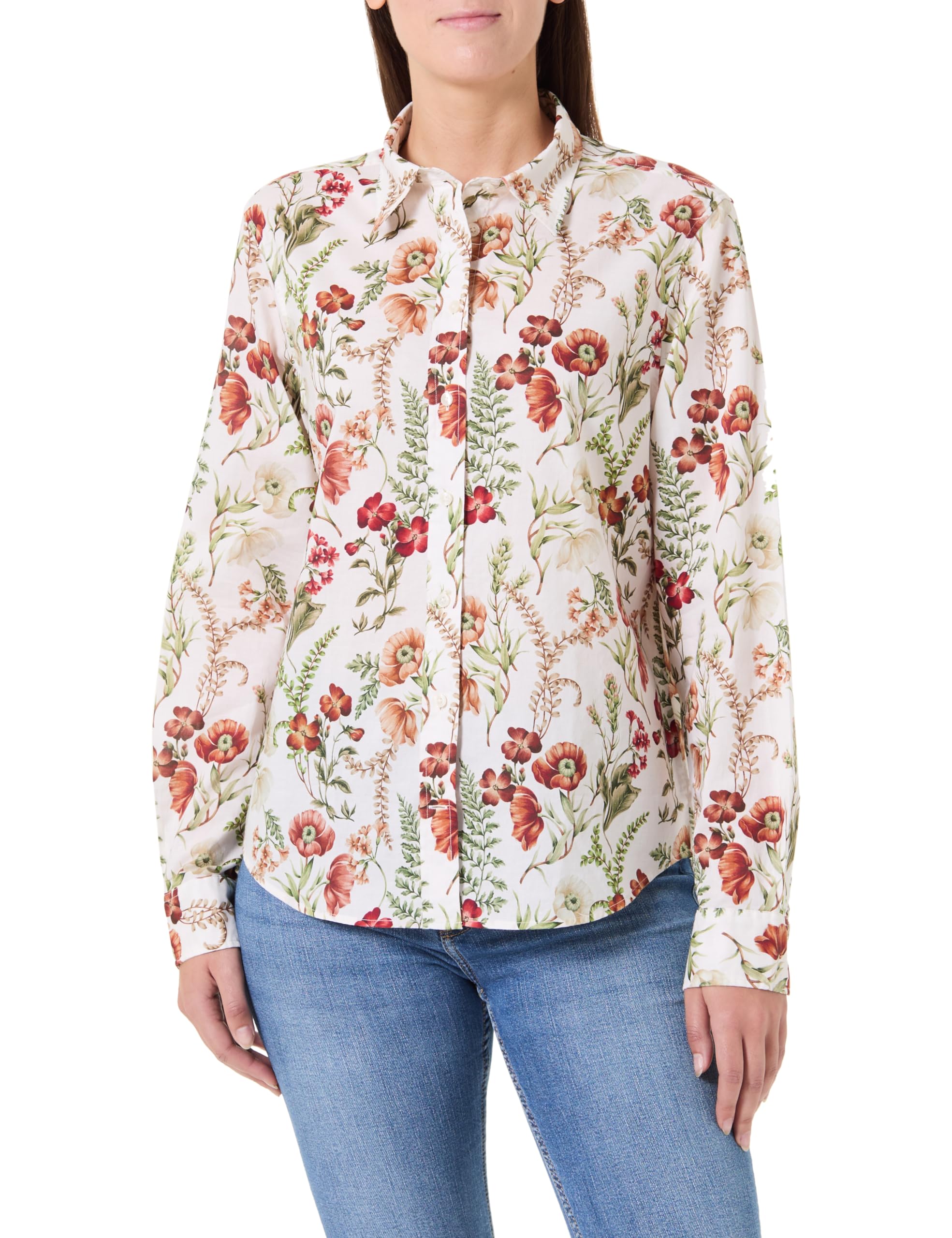 GANT Damen Reg Floral Print Cot Voile Shirt Bluse